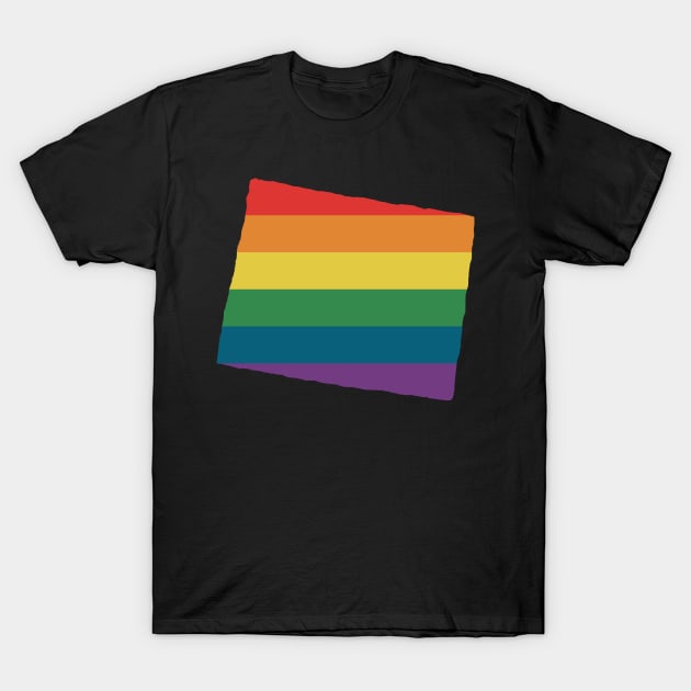 Wyoming State Rainbow T-Shirt by n23tees